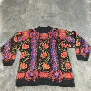 swtr034 - Vintage Women's Multicolored Alyssa Brooke II sweater size XL 38/40